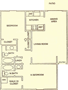 2 Bedroom / 2 Bath - 900 Sq.Ft.*